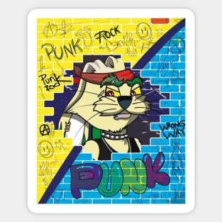 Punk Art with a Rabbit Sticker